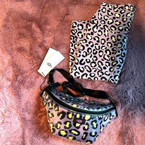 UGG Slayor Leopard Print Leggings with Matching UGG Waistbelt/Fanny pack